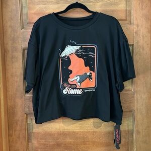 ROMWE / NWT/ Black Tee with Space Graphic/ “Take me Home”